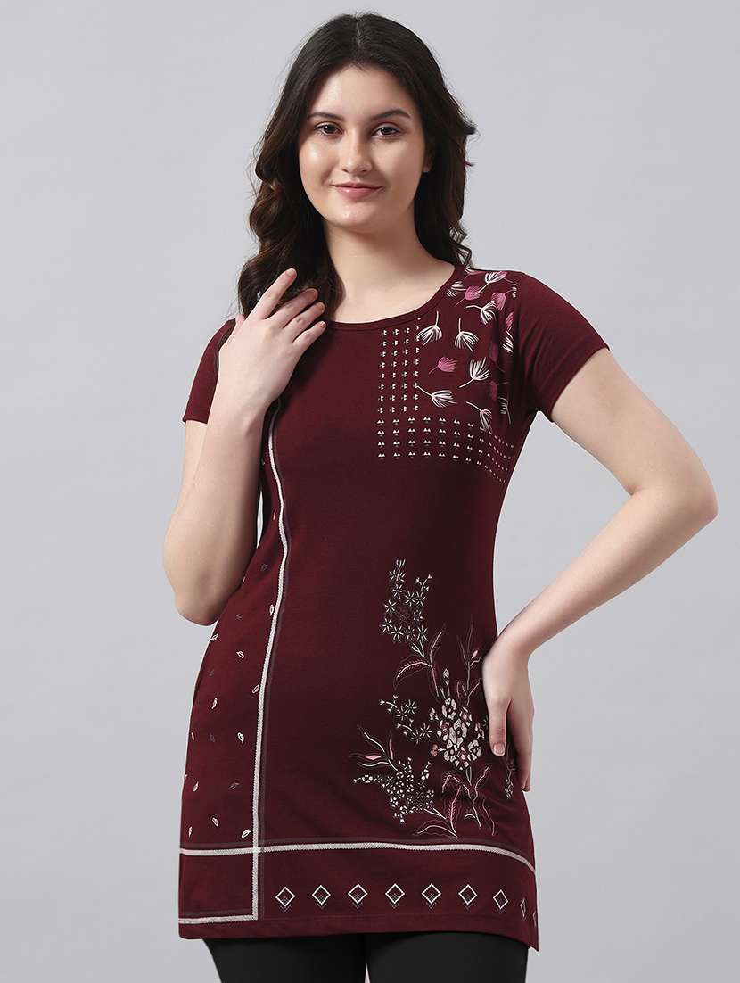 women printed short sleeve regular fit t-shirt - 22017394 -  Zoom Image - 0