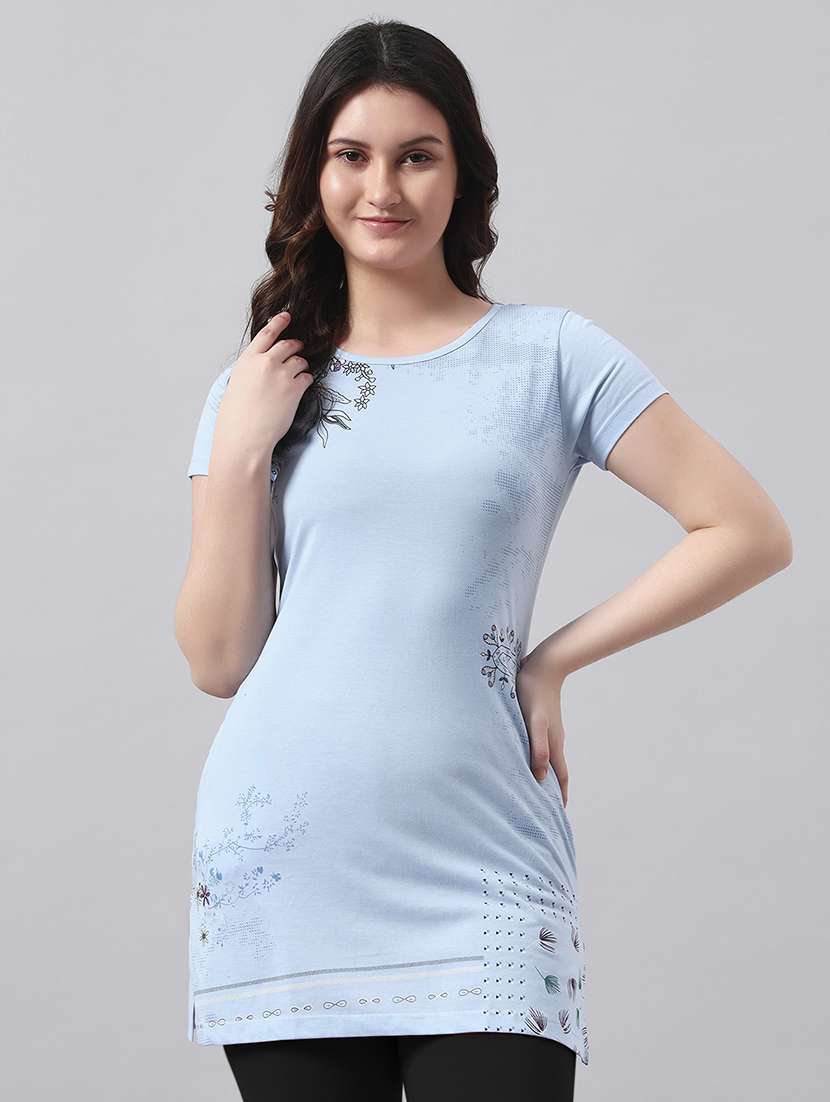 women printed short sleeve regular fit t-shirt