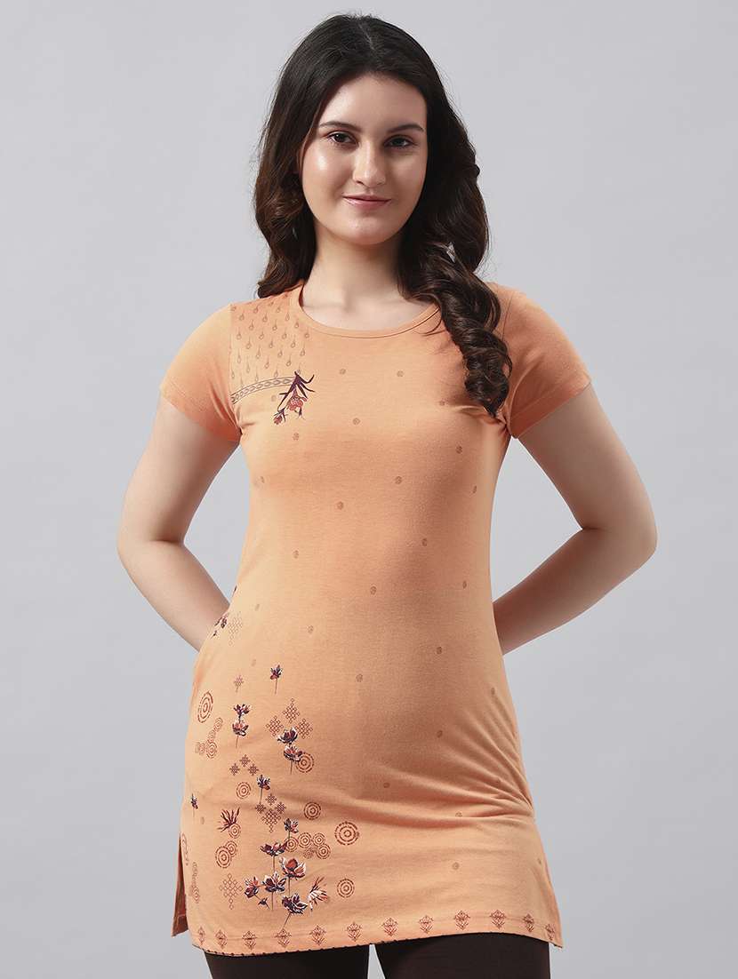 women printed short sleeve regular fit t-shirt