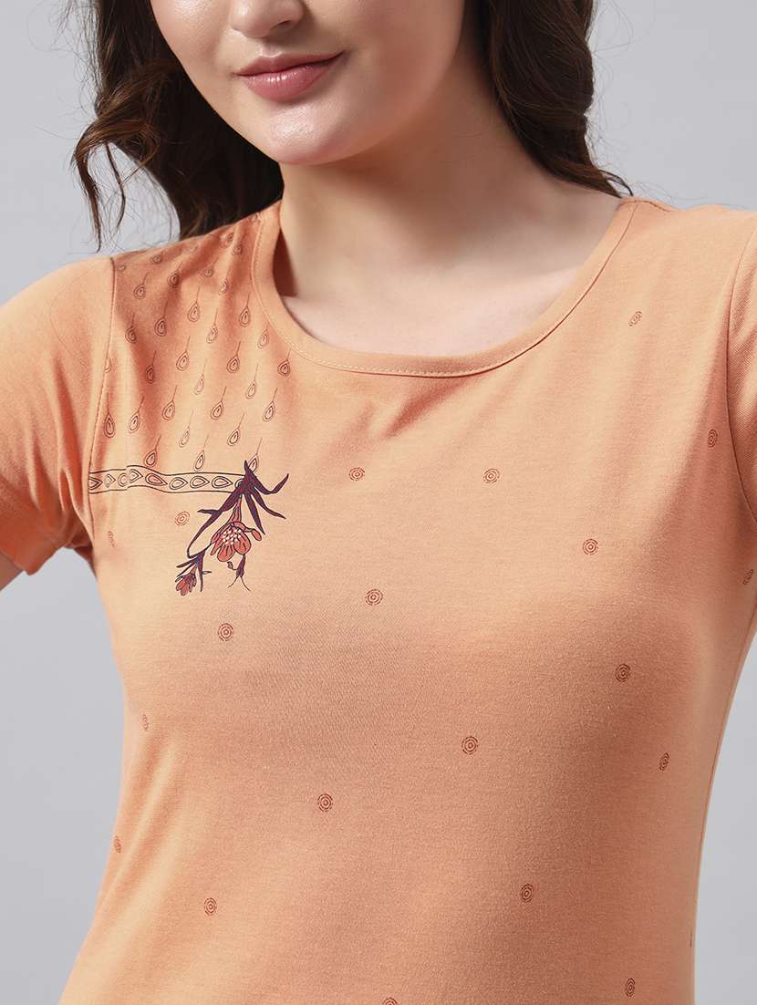 women printed short sleeve regular fit t-shirt - 22017403 -  Standard Image - 5