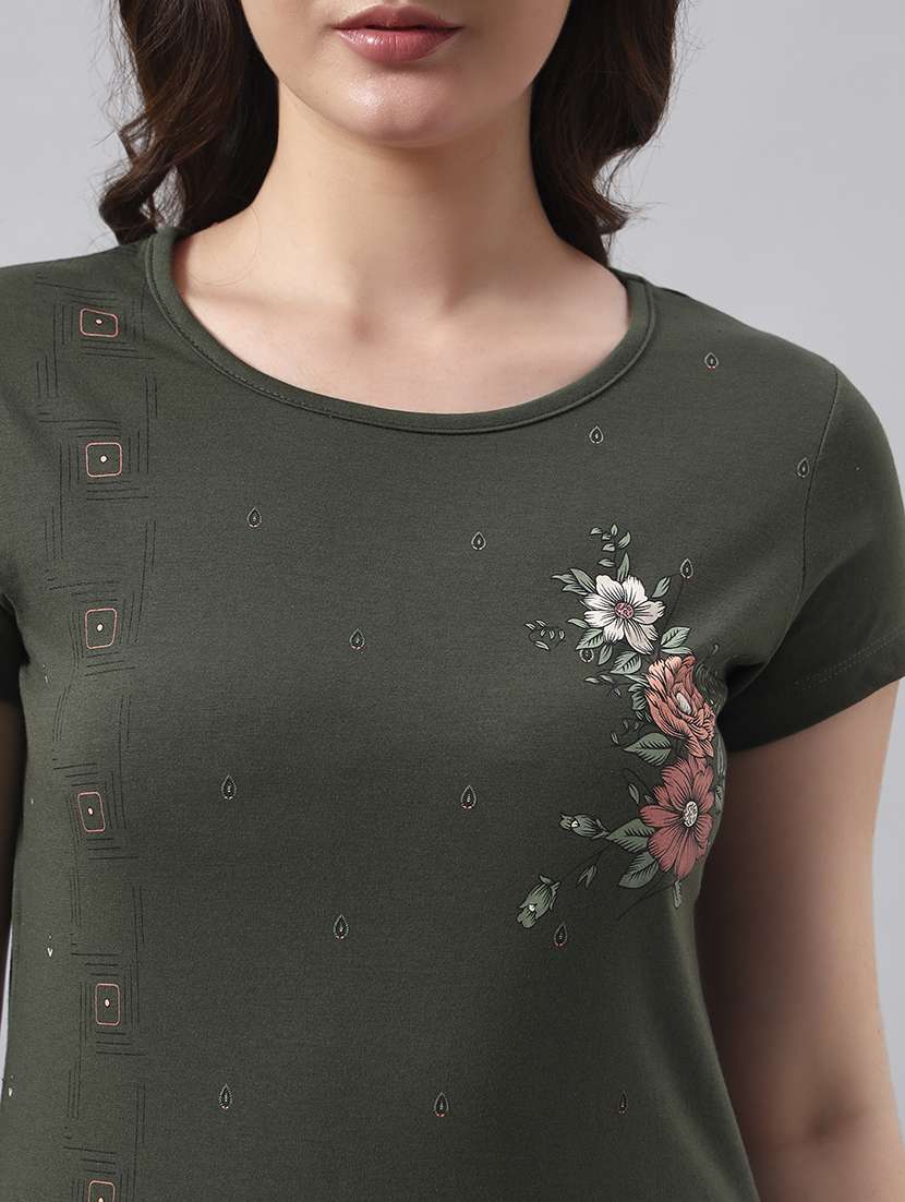 women printed short sleeve regular fit t-shirt - 22017404 -  Standard Image - 5
