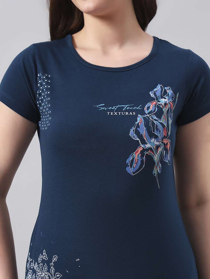 women printed short sleeve regular fit t-shirt - 22017405 -  Standard Image - 5