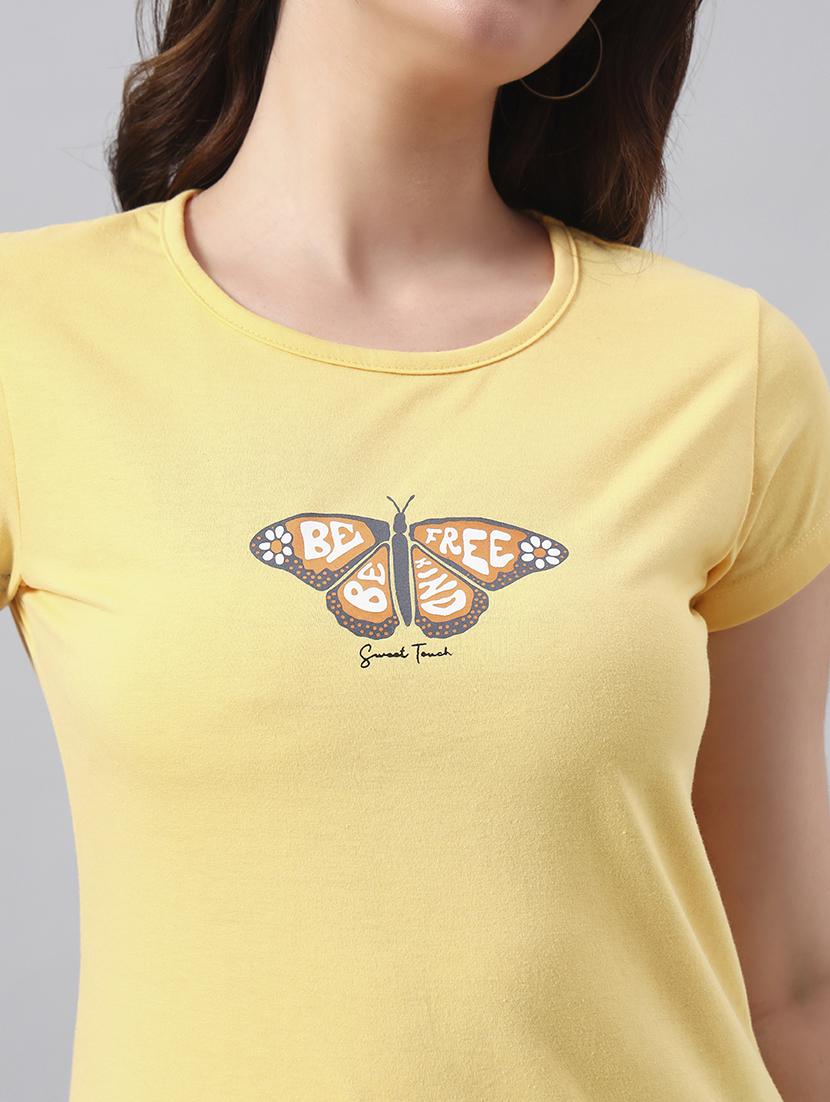 women printed short sleeve regular fit t-shirt - 22017406 - Standard Image - 5