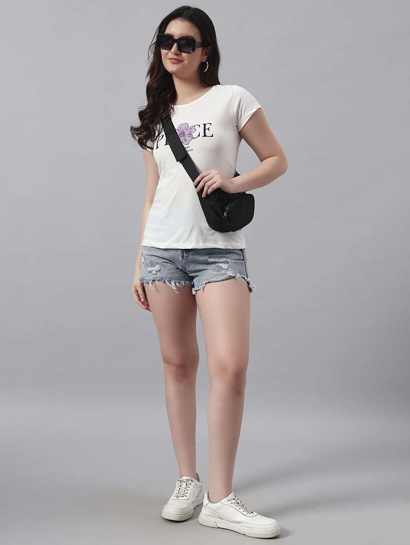 women printed short sleeve regular fit t-shirt - 22017407 -  Standard Image - 3