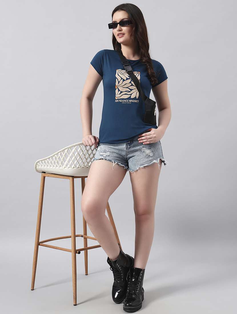 women printed short sleeve regular fit t-shirt - 22017409 -  Standard Image - 3