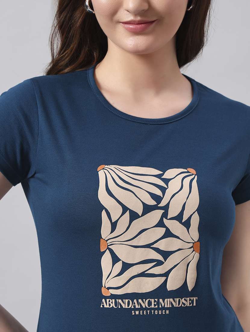 women printed short sleeve regular fit t-shirt - 22017409 -  Standard Image - 5