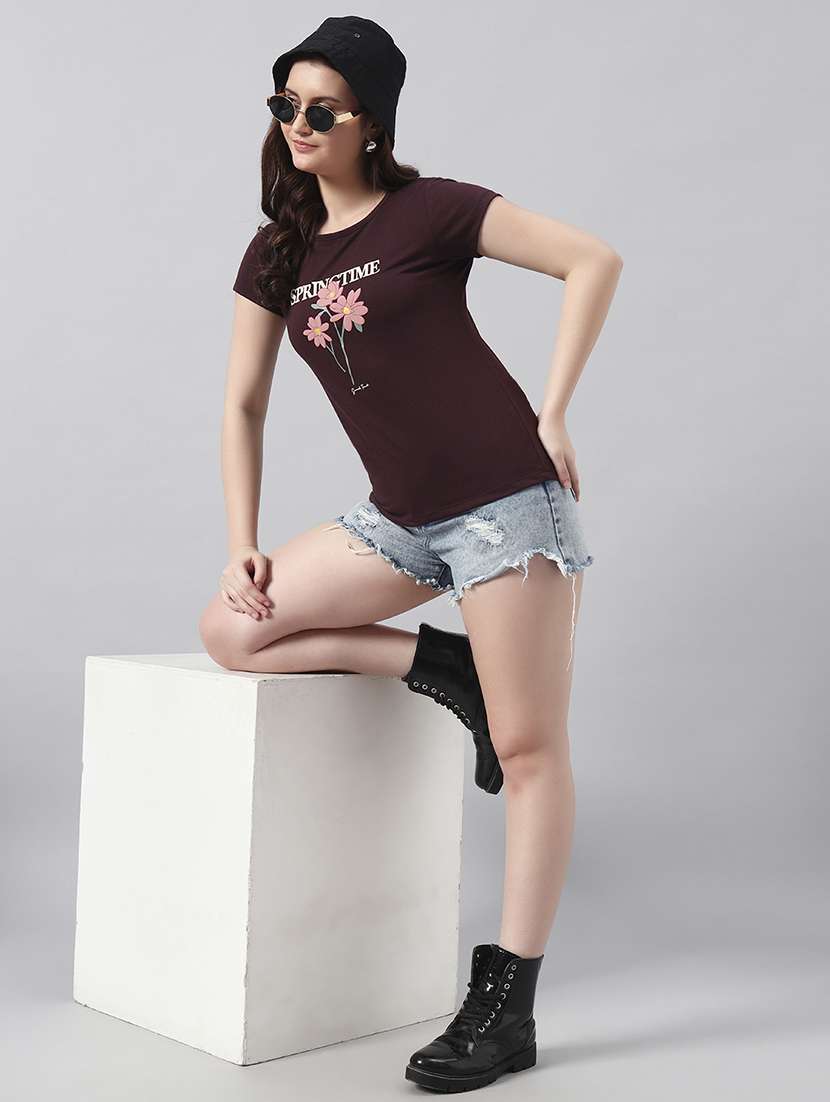 women printed short sleeve regular fit t-shirt - 22017411 -  Standard Image - 3