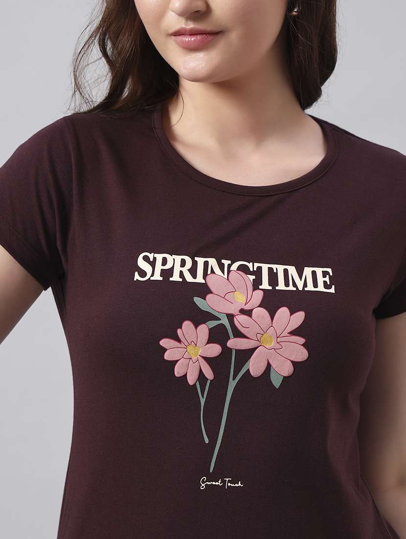 women printed short sleeve regular fit t-shirt - 22017411 -  Standard Image - 5