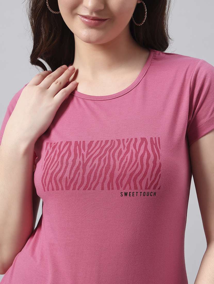 women printed short sleeve regular fit t-shirt - 22017413 -  Standard Image - 5