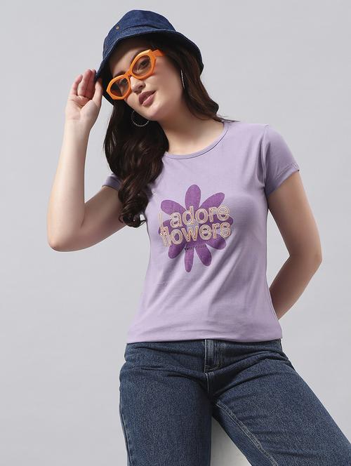 women printed short sleeve regular fit t-shirt - 22017415 -  Standard Image - 0