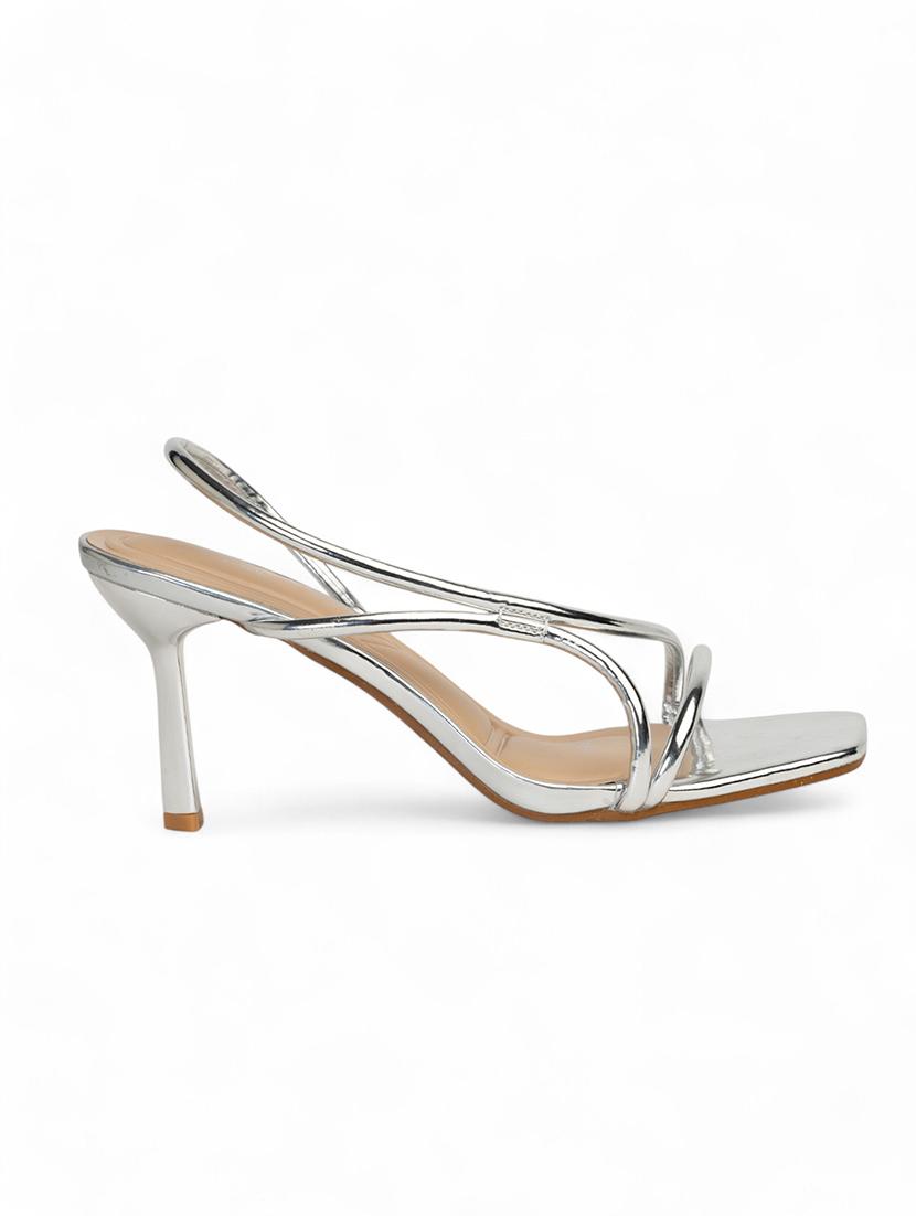 women silver slip on sandal - 22017446 - Standard Image - 3