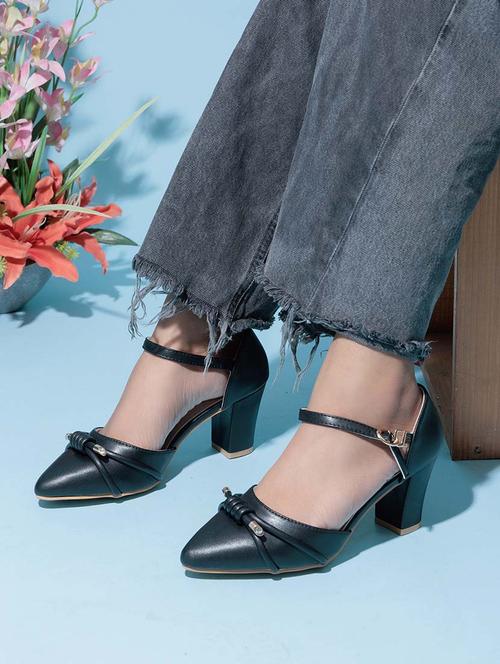 women black ankle strap sandal - 22017447 -  Standard Image - 0