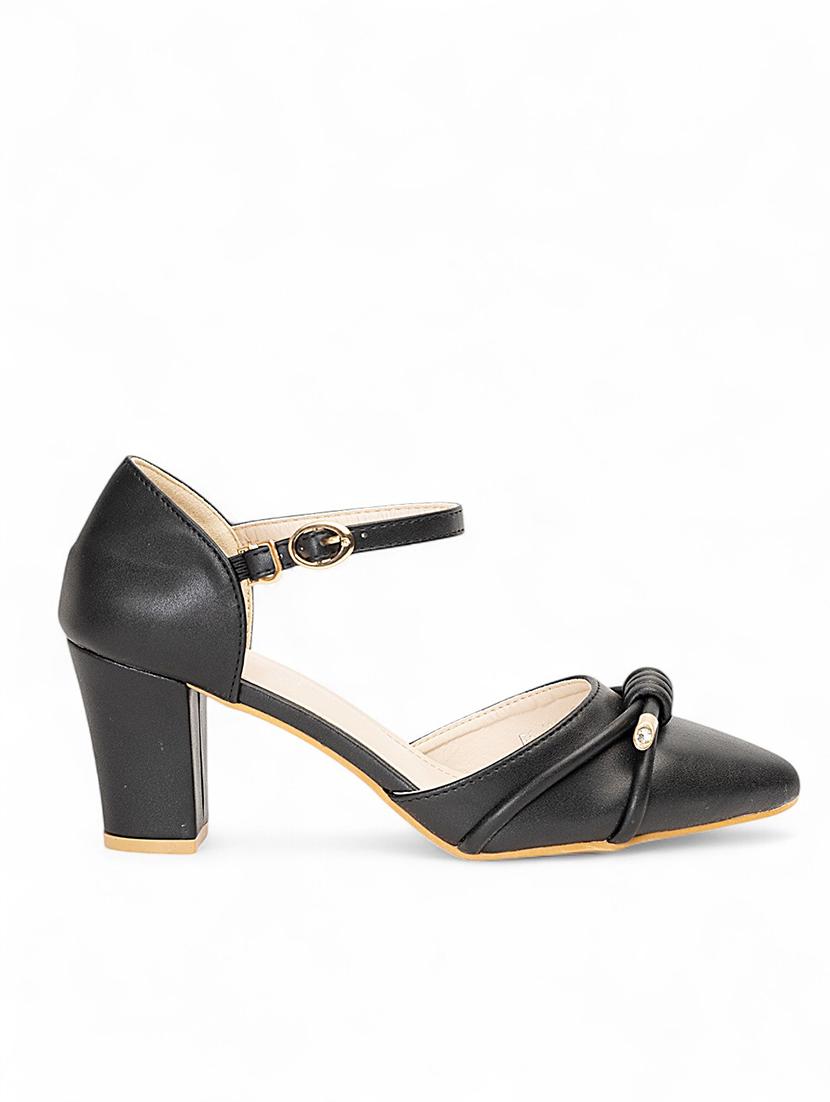 women black ankle strap sandal - 22017447 - Standard Image - 3
