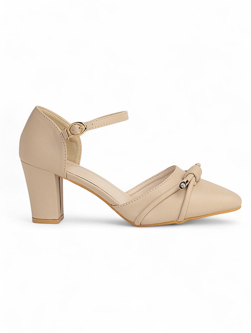 women nude ankle strap sandal - 22017448 - Standard Image - 3