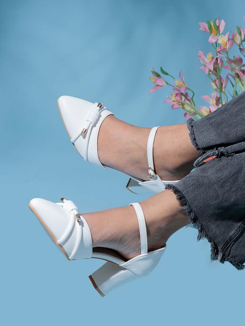 women white ankle strap sandal - 22017449 - Zoom Image - 0