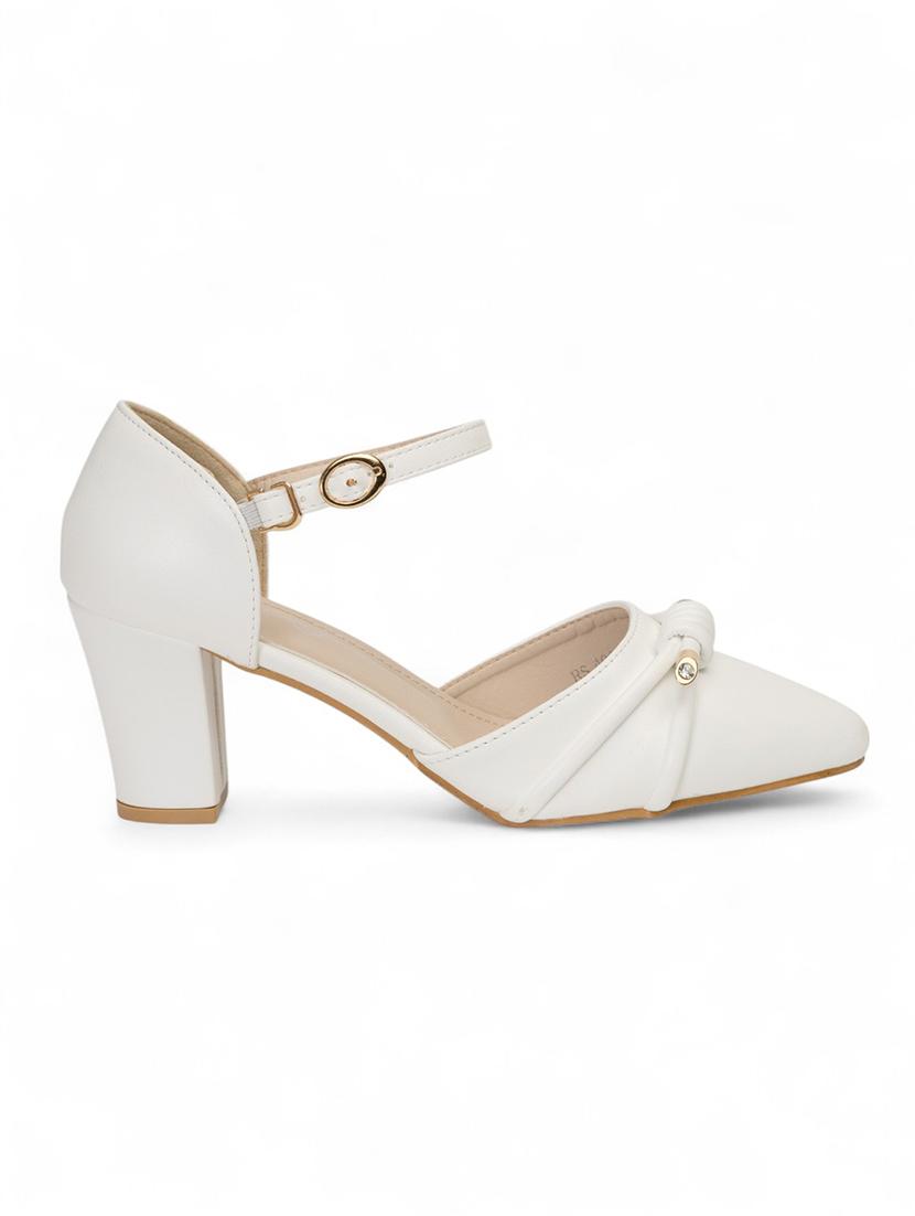 women white ankle strap sandal - 22017449 - Standard Image - 3