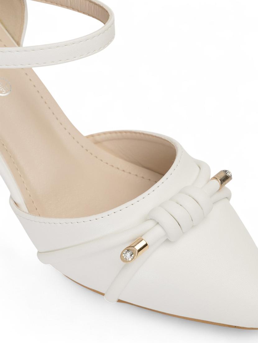 women white ankle strap sandal - 22017449 - Standard Image - 5