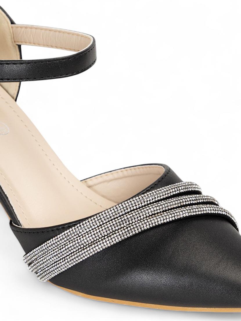 women black ankle strap sandal - 22017450 - Standard Image - 5