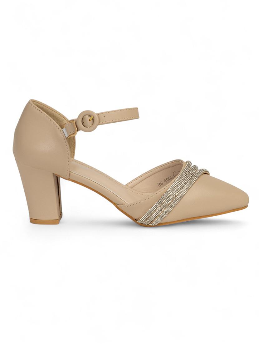 women nude ankle strap sandal - 22017451 - Standard Image - 3