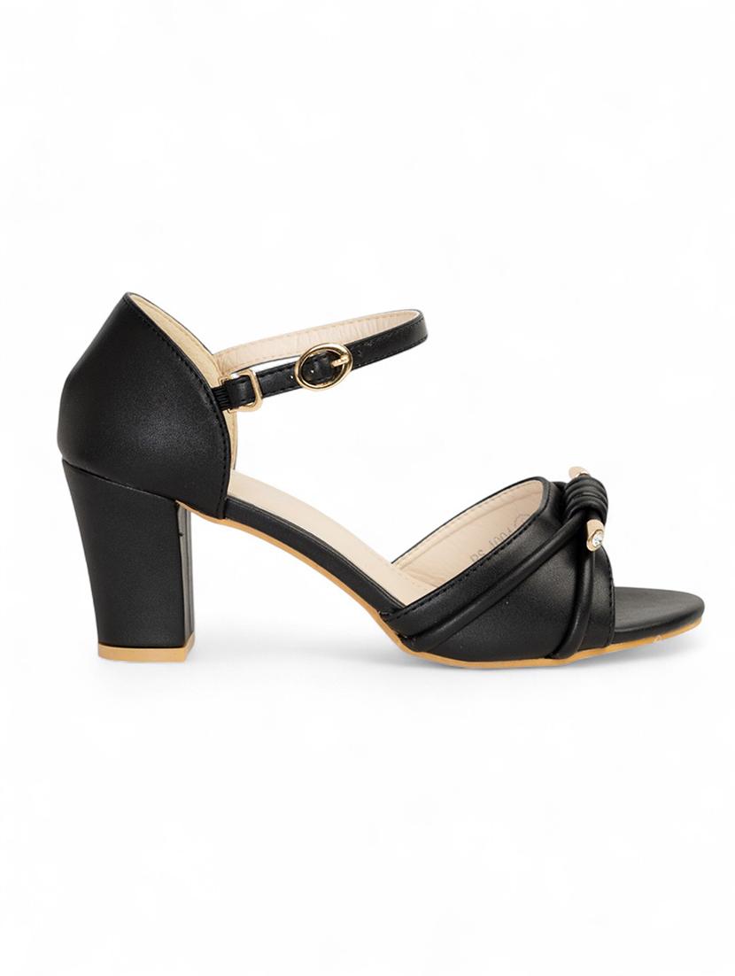 women black ankle strap sandal - 22017453 - Standard Image - 3