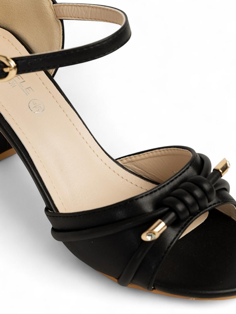 women black ankle strap sandal - 22017453 - Standard Image - 5