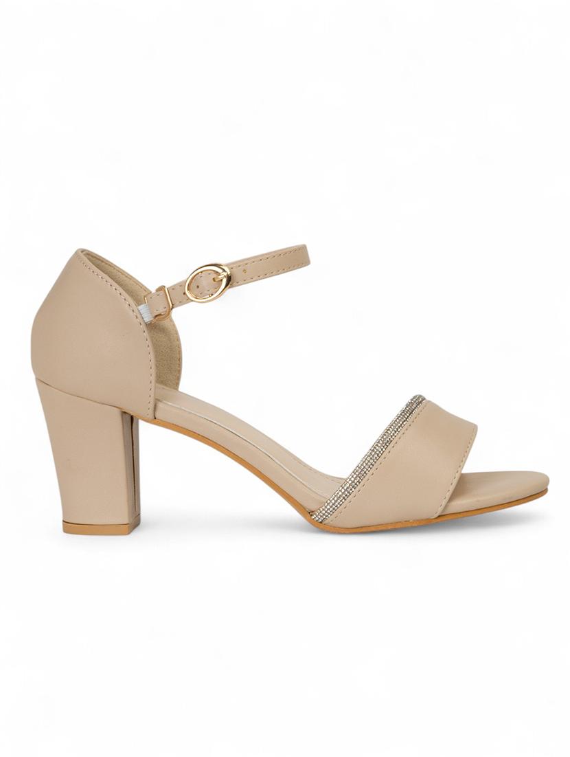 women nude ankle strap sandal - 22017457 - Standard Image - 3