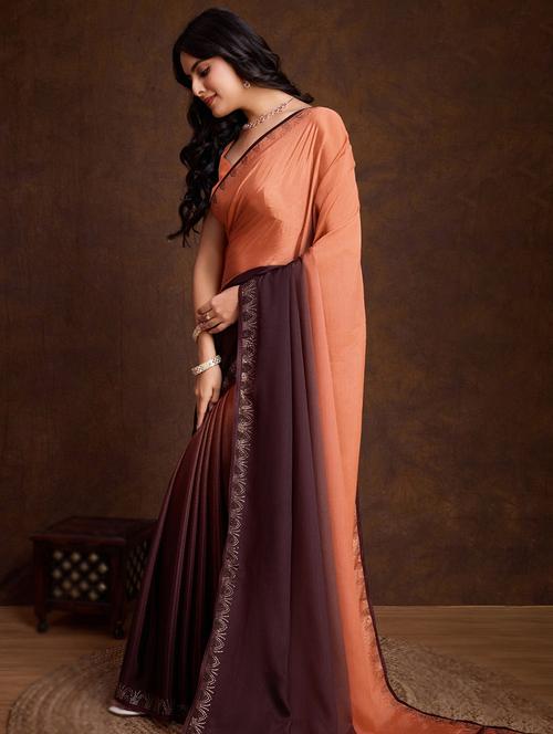 women ombre embellished saree with blouse - 22017463 -  Standard Image - 0