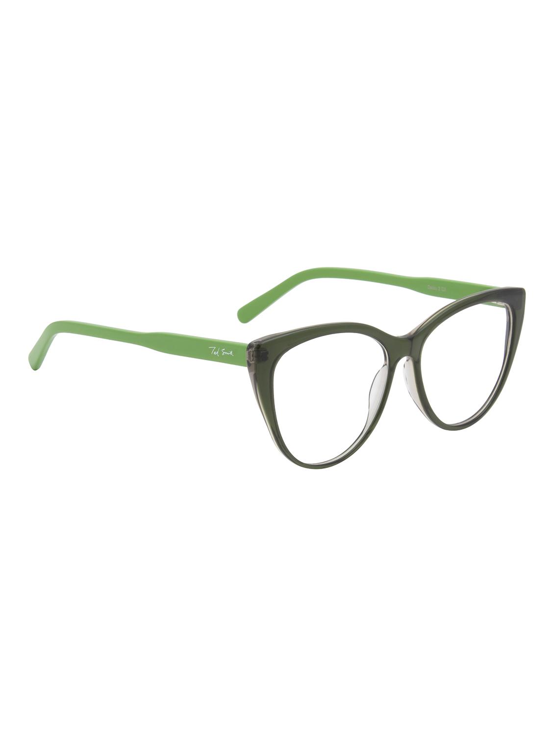 ted smith green cat-eye premium italian acetate frames for women - 22017491 - Standard Image - 3