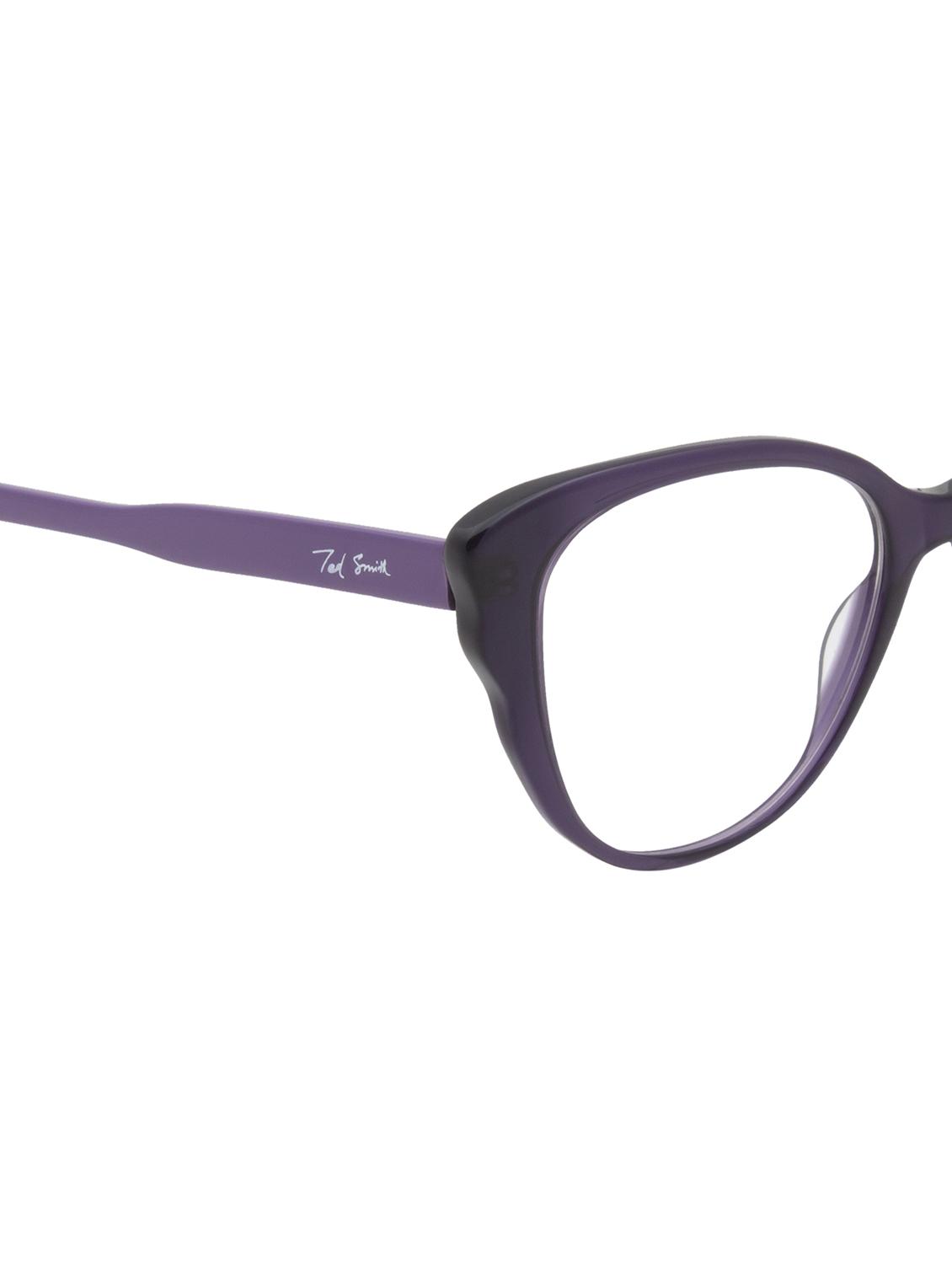 ted smith transparent purple cat-eye premium italian acetate frames for women - 22017493 - Standard Image - 5