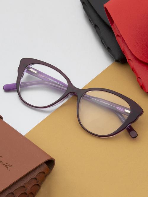ted smith maroon cat-eye  premium italian acetate frames for women - 22017494 -  Standard Image - 0