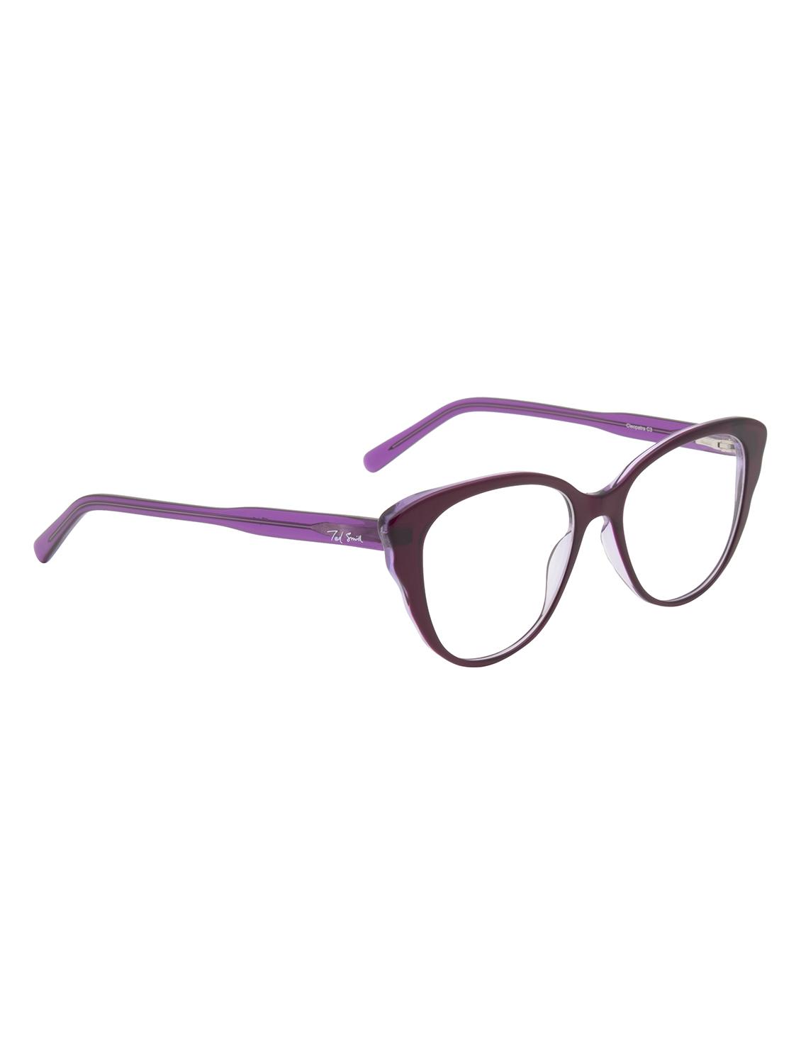 ted smith maroon cat-eye premium italian acetate frames for women - 22017494 - Standard Image - 3