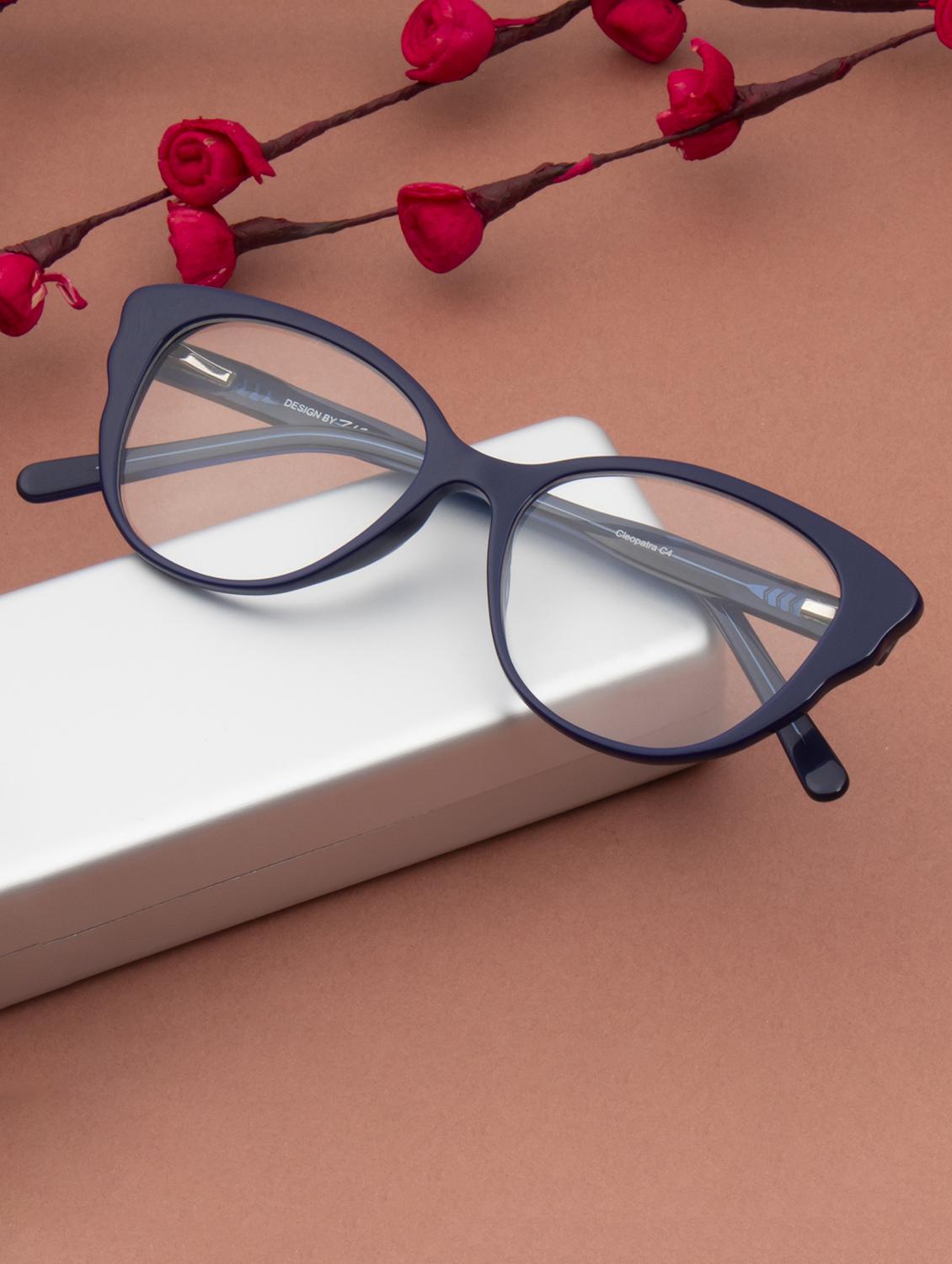 ted smith blue cat-eye  premium italian acetate frames for women - 22017495 -  Zoom Image - 0