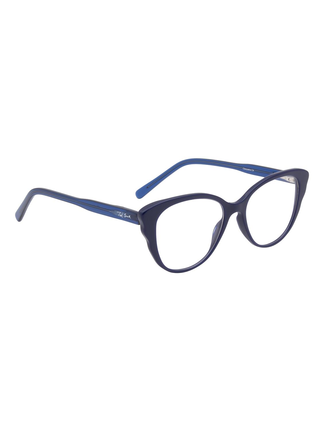 ted smith blue cat-eye premium italian acetate frames for women - 22017495 - Standard Image - 3