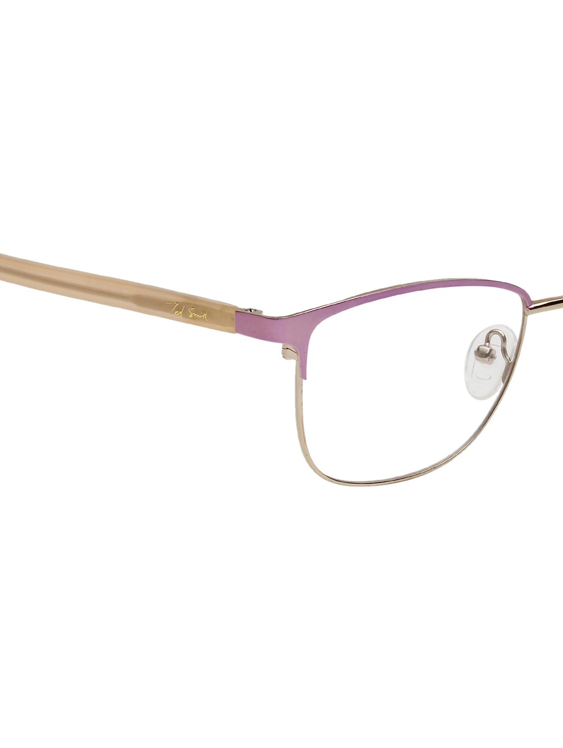 ted smith wayfarer pink-gold spectacles frame for women - 22017504 - Standard Image - 5