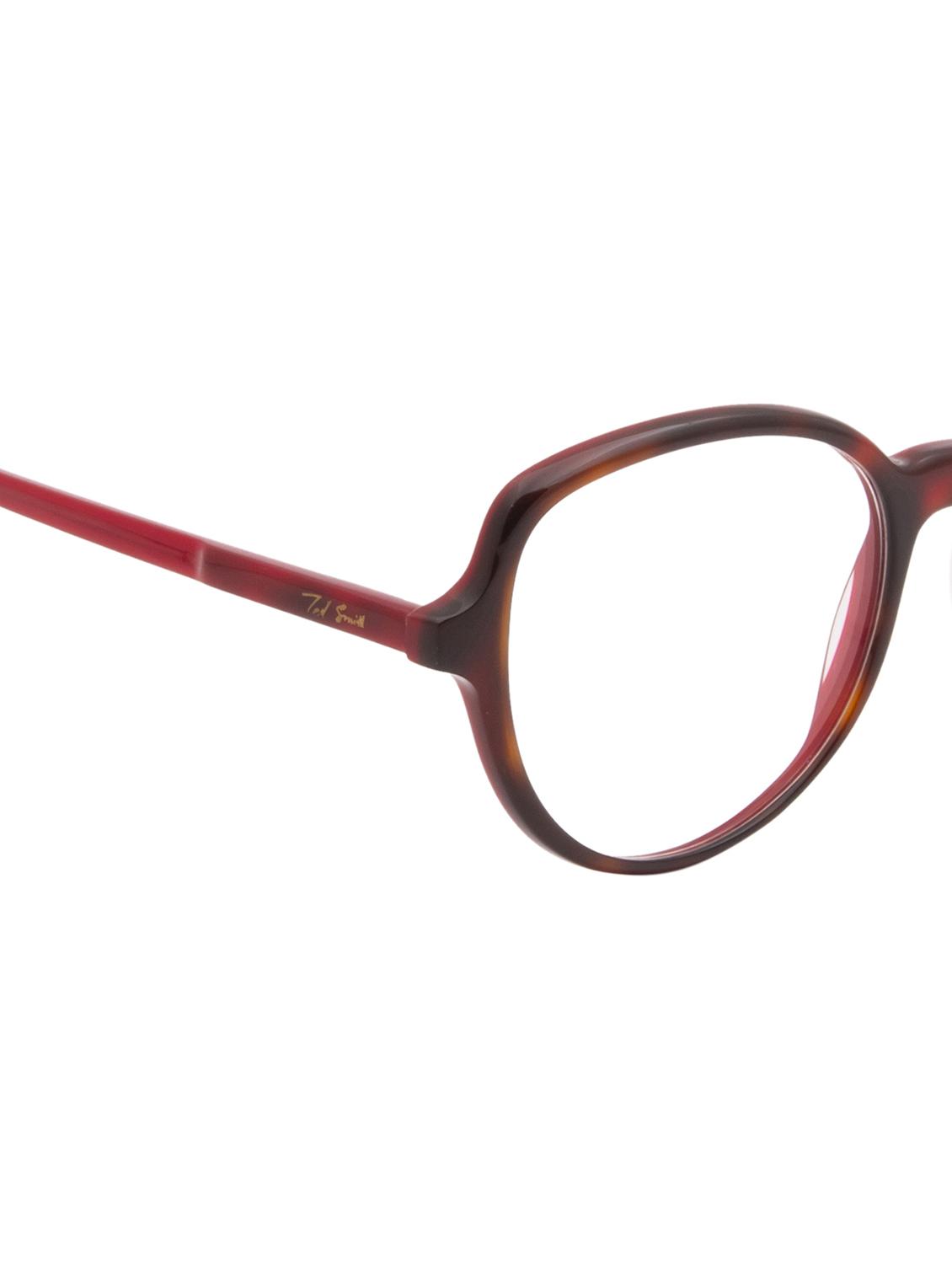 ted smith demi brown inside red round premium italian acetate frames for women - 22017507 - Standard Image - 5