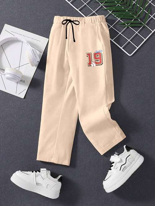 boys printed mid rise track pant - 22017530 -  Standard Image - 0