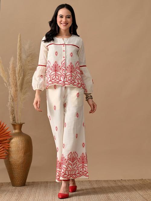 women embroidered puff sleeve shirt top - 22017637 -  Standard Image - 0