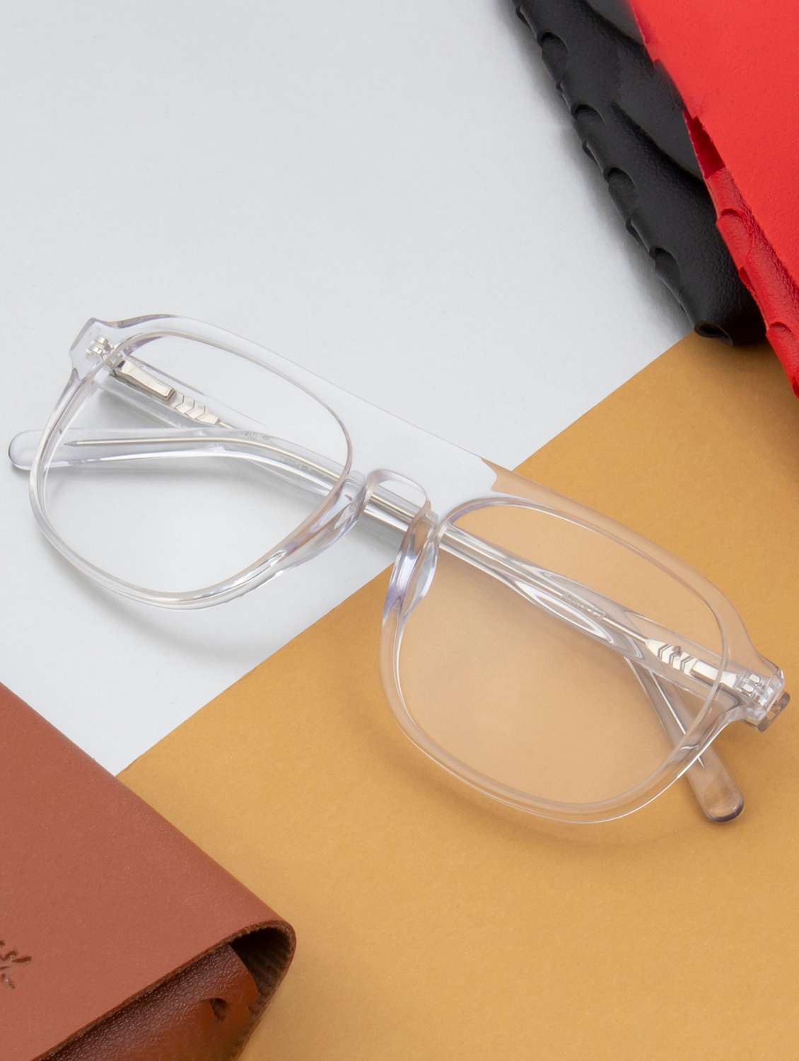 ted smith transparent aviator premium italian acetate frames for unisex