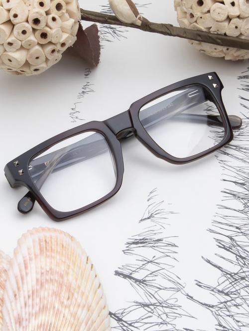 ted smith brown square premium italian acetate frames for unisex - 22017683 -  Standard Image - 0