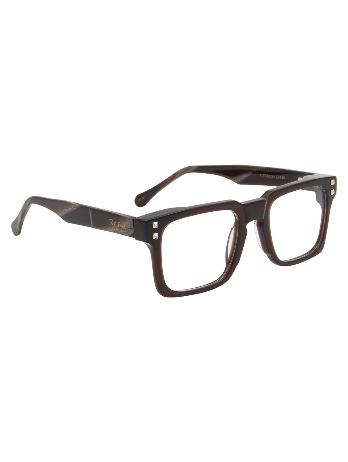 ted smith brown square premium italian acetate frames for unisex - 22017683 - Standard Image - 3