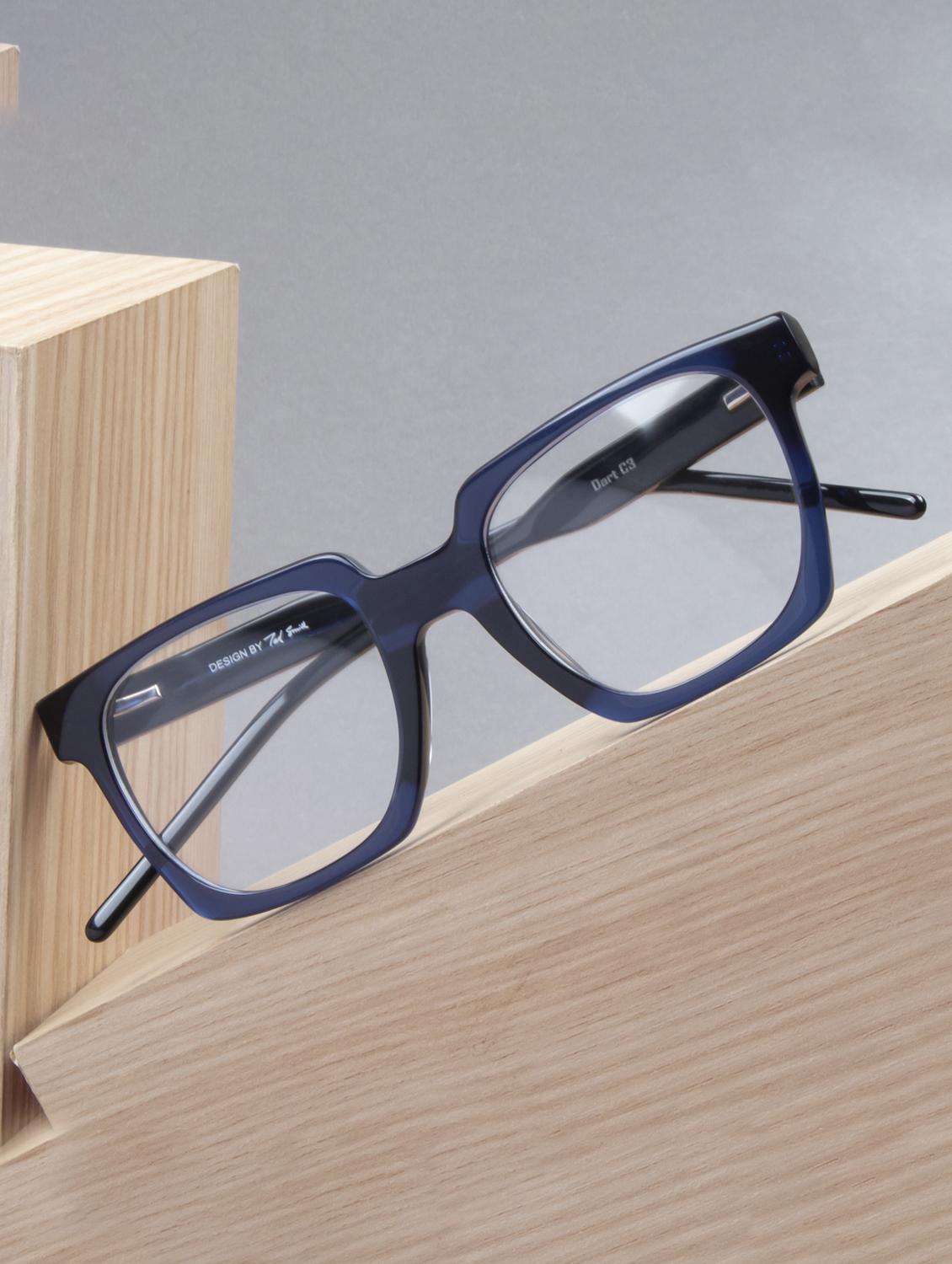 ted smith blue square premium italian acetate frames for unisex - 22017690 - Zoom Image - 0
