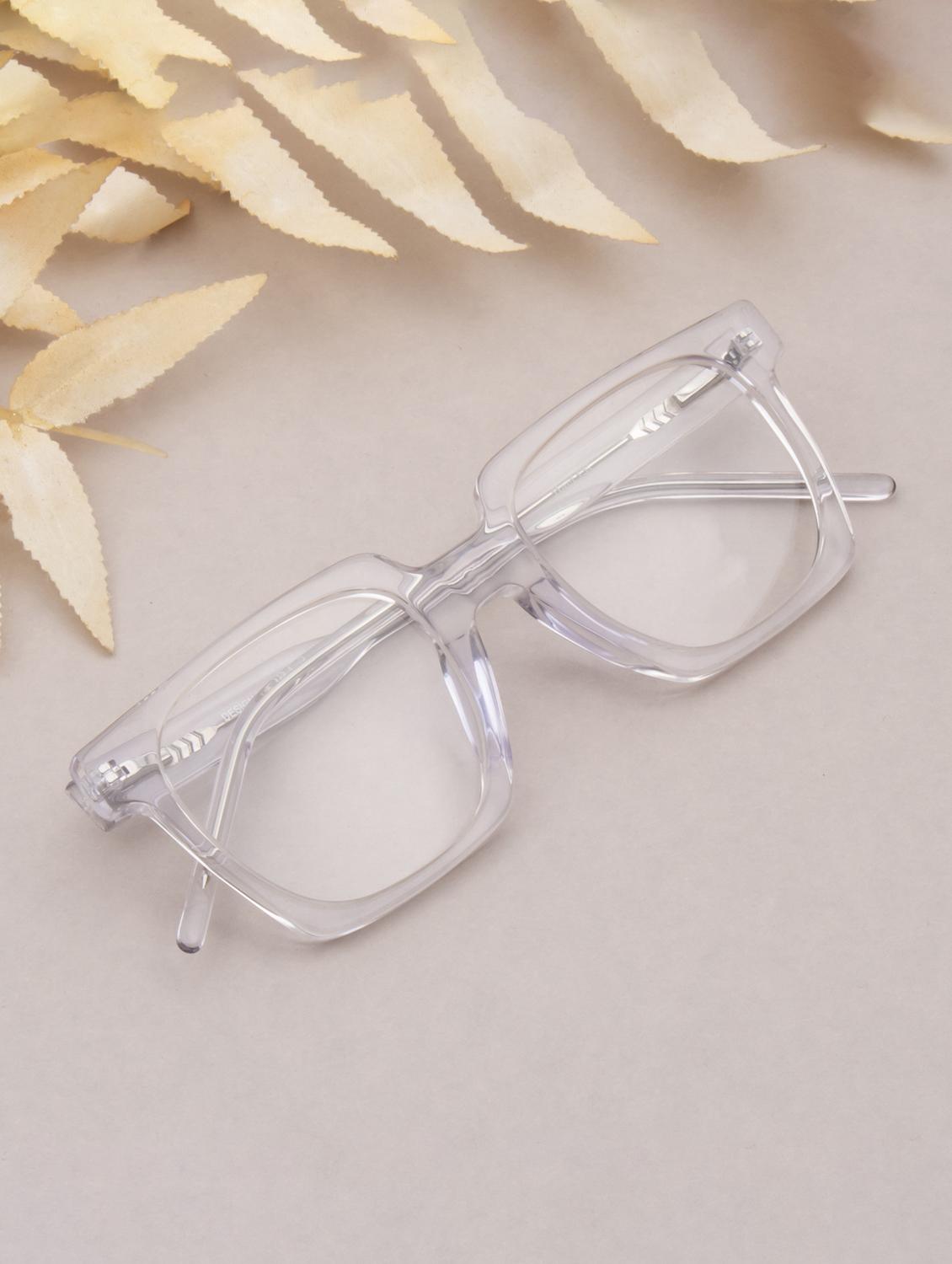 ted smith transparent square premium italian acetate frames for unisex - 22017692 - Zoom Image - 0