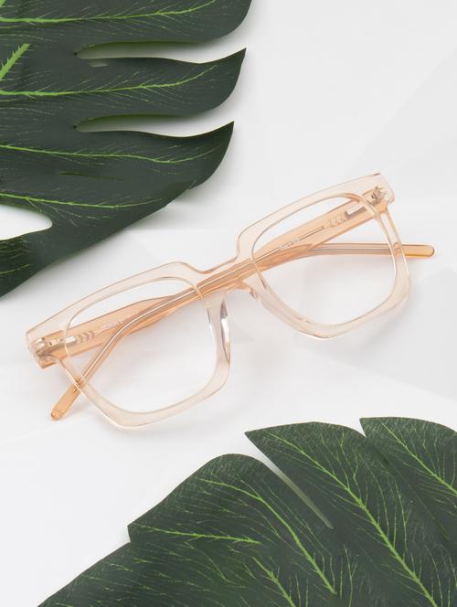 ted smith transparent orange square premium italian acetate frame - 22017693 - Standard Image - 0