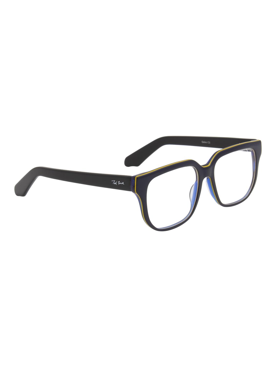 ted smith blue rectangle premium italian acetate frame - 22017706 - Standard Image - 3