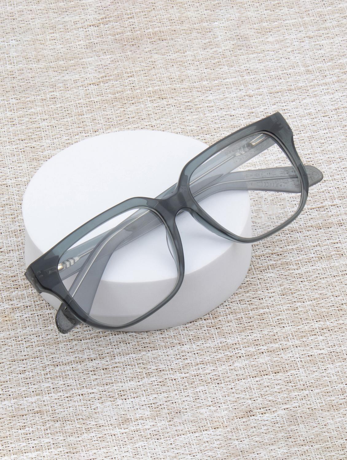 ted smith transparent green rectangle premium italian acetate frame - 22017707 - Zoom Image - 0