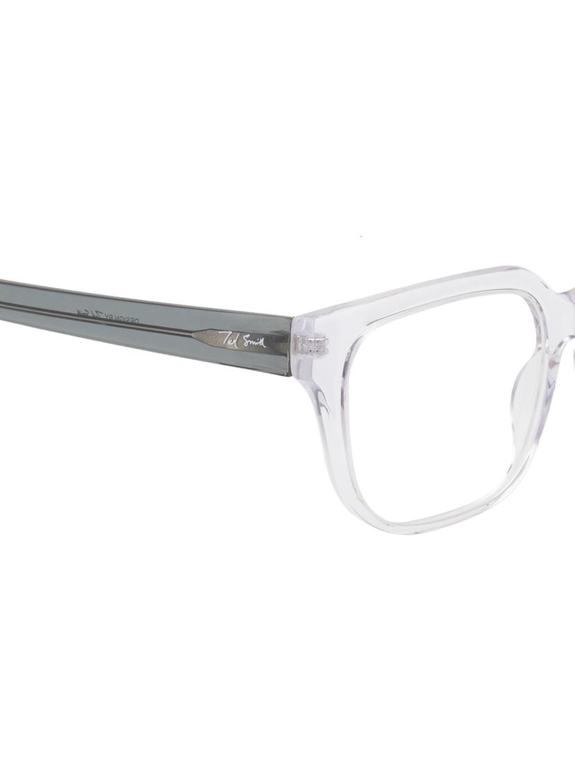 ted smith transparent rectangle premium italian acetate frame - 22017708 - Standard Image - 5