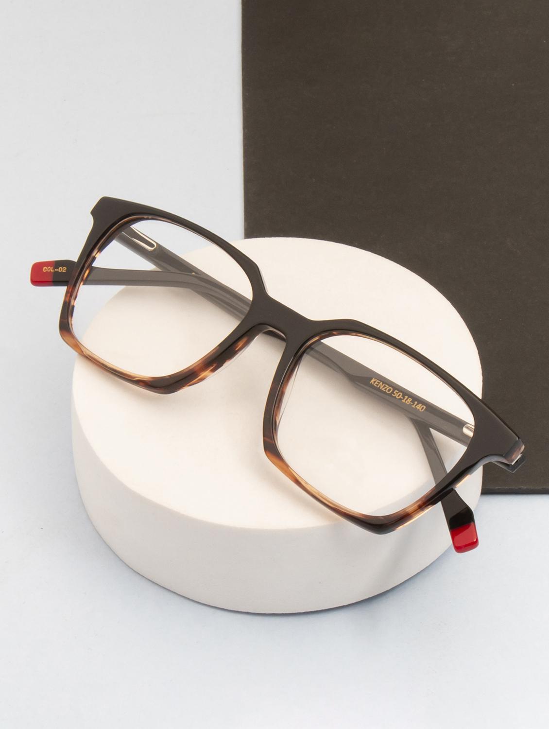 ted smith demi brown square premium italian acetate frames for unisex