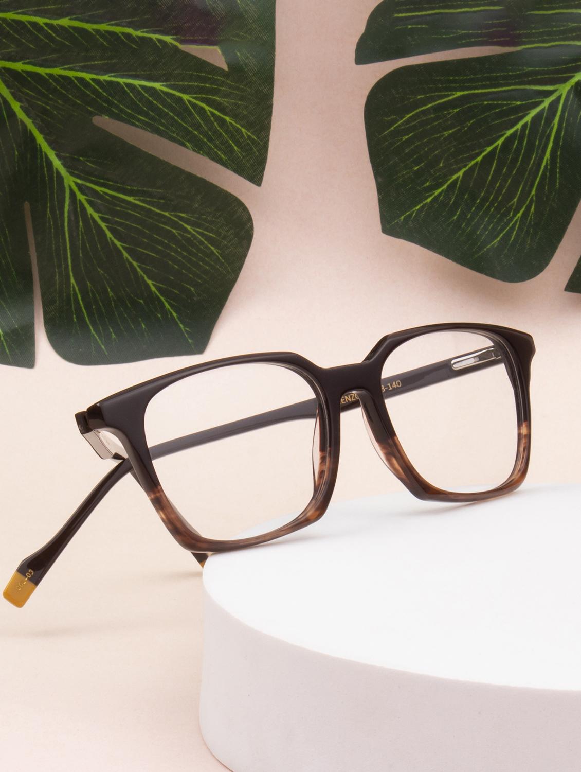 ted smith demi brown square premium italian acetate frames for unisex