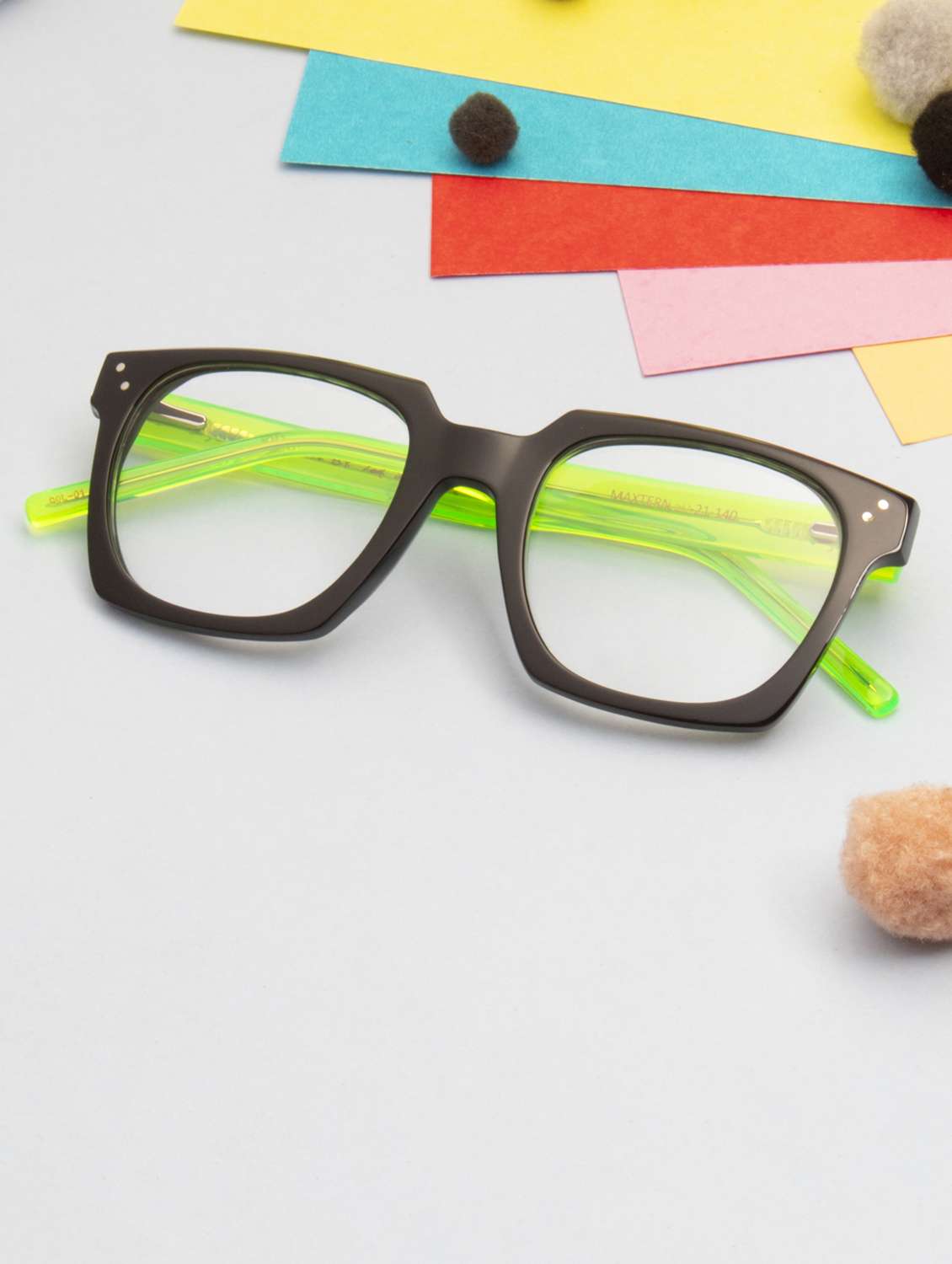 ted smith black square premium italian acetate frames for unisex