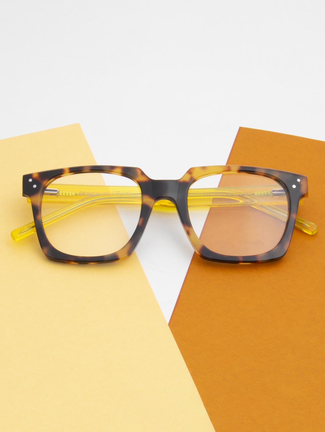 ted smith demi brown square premium italian acetate frames for unisex - 22017769 -  Zoom Image - 0